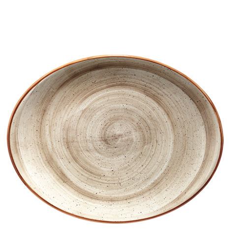 Bonna Porselen Terrain Moove Oval Tabak 25 cm