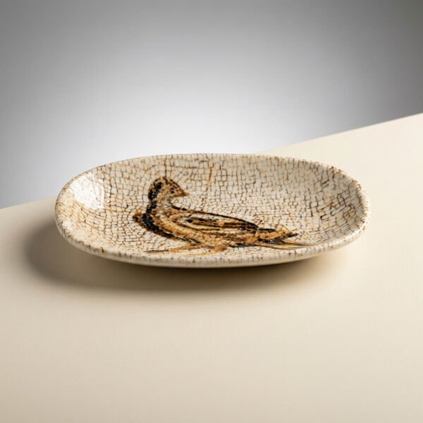 Mezopotamya Kuş Gourmet Oval Kayık Tabak 19cm