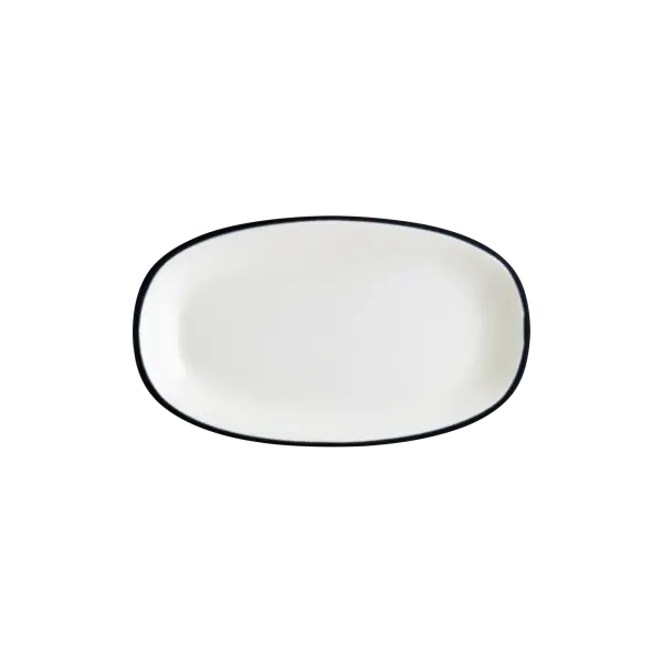 Linea Black Gourmet Oval Kayık Tabak 19*11 cm