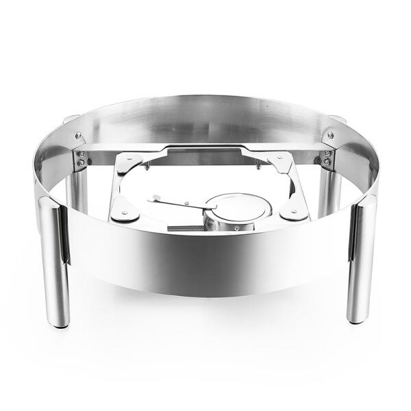 Biradlı Grovy Lux Yuvarlak Chafing Dish Ayaklı Stand