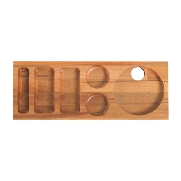 Biradlı Groovy Ahşap Karşılama Kiti, 49x19 cm