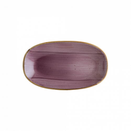 Bonna Porselen Aura Blackberry Gourmet Oval Kayık Tabak 15*8.5 cm