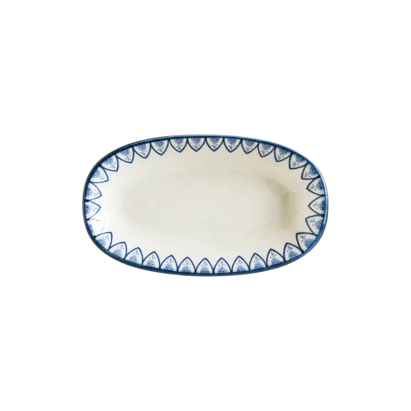 Esnaf Mid White Gourmet Oval Kayık Tabak 15*8.5 cm
