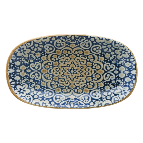 Bonna Porselen Alhambra Gourmet Oval Kayık Tabak 15*8.5 cm