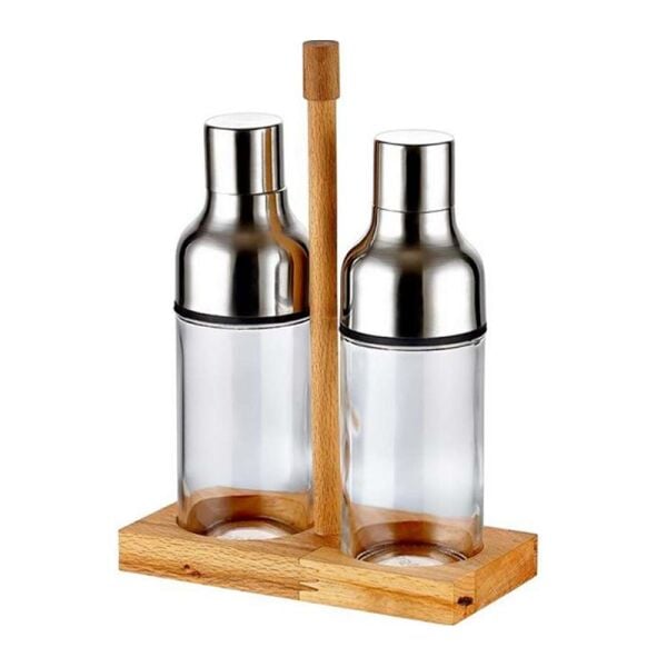 Biradlı Yağlık Takımı, Ahşap Standlı, 2'li, 300 cc