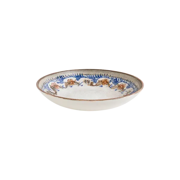 Retro Floral Bloom Çukur Tabak 23 cm 1000 cc