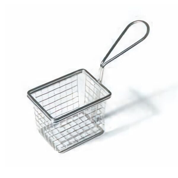 Biradlı Patates Sunum, Kare, Tek Kulplu, 10x7.5x7.5 cm