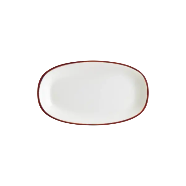 Linea Burgundy Gourmet Oval Kayık Tabak 19*11 cm