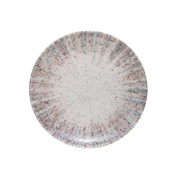 Damask Lona Düz Tabak 25 cm *12