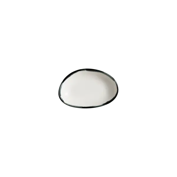 Lavis Black Vago Oval Kayık Tabak 12*8 cm