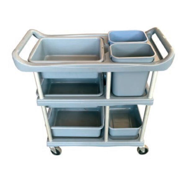 Biradlı Boş Toplama Servis Arabası, 104x46x91 cm