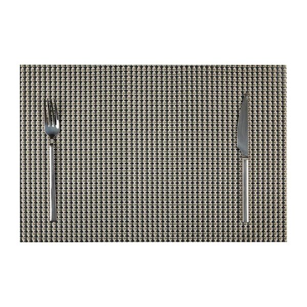 Biradlı Kaymaz Taban PVC Amerikan Servis, 30x45 cm, Gri