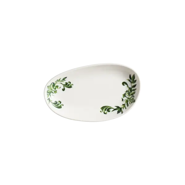 Lavis Green Vago Oval Kayık Tabak 25*14 cm 380 cc