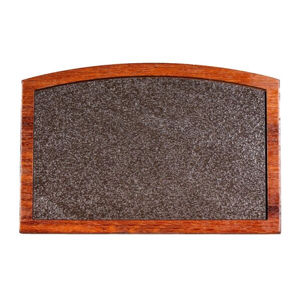 Biradlı Steak Ahşap Sunum Tahtası, Bazaltlı, 32.5x21.5 cm
