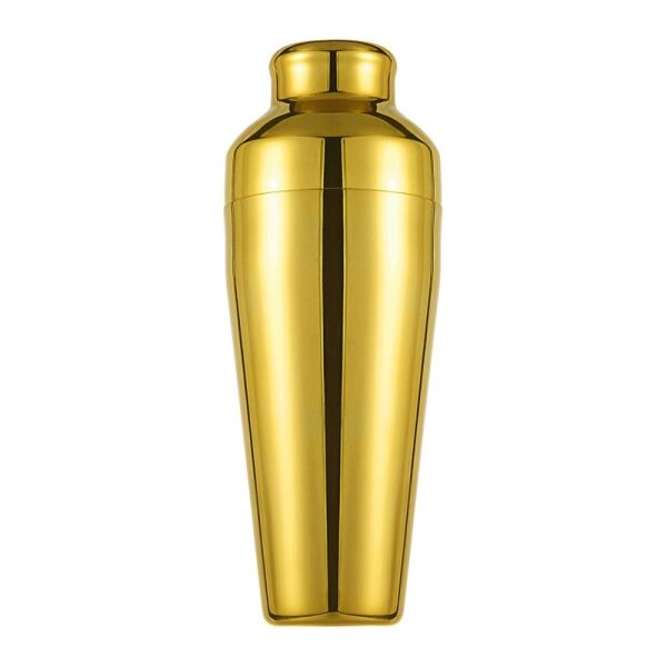 Biradlı Fransız Model Paslanmaz Çelik Shaker, 600 ml, Altın