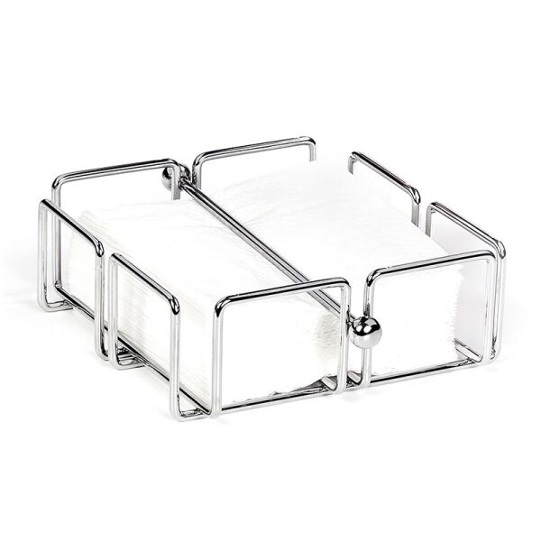 Biradlı Metal Kare Peçetelik, 19x19x19 cm