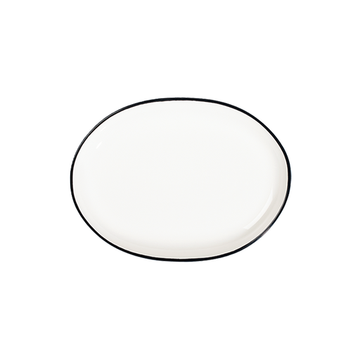 ID Fine Modest Black Lona Oval Tabak 33 cm