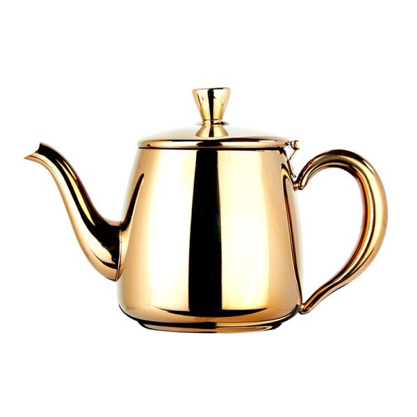 Biradlı Çay ve Kahve Potu, 550 ml, Altın