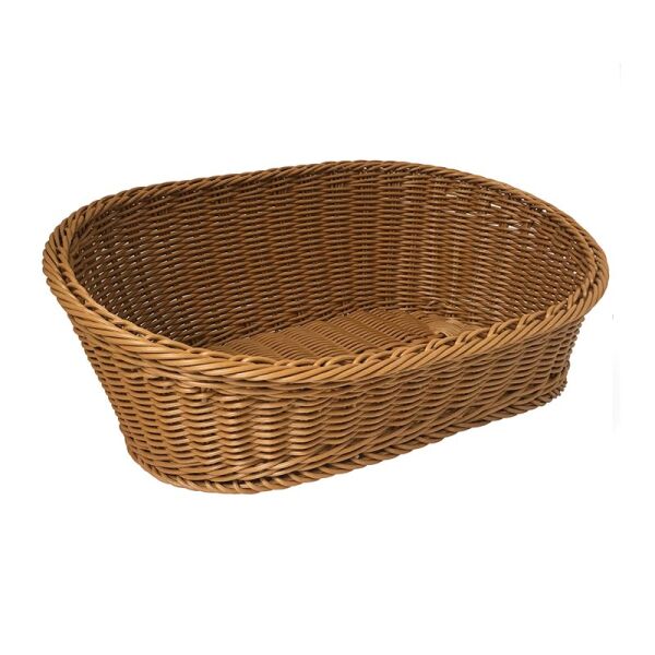 Biradlı Oval Sunum Sepeti, Plastik, 45x30x8/16 cm