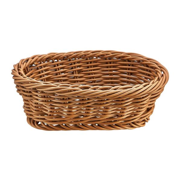 Biradlı Mini Oval Ekmek Sepet, Plastik, 18x12x6 cm