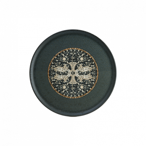 Bonna Porselen Mezopotamya Mozaik Antrasit Gourmet Pizza Tabağı 32 cm