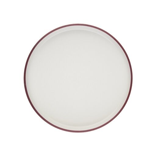 ID Fine Modest Maroon Stolt Düz Tabak 25,5 cm