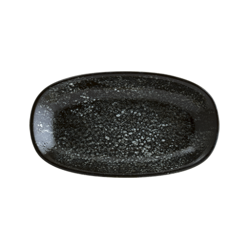 Bonna Porselen Cosmos Black Gourmet Oval Kayık Tabak 19*11 cm