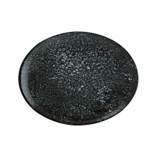 Bonna Porselen Cosmos Black Moove Oval Tabak 31*24 cm