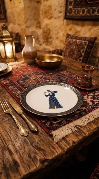 Bonna Porselen Mozaik Şehrazat Sultan 21 Cm Tabak