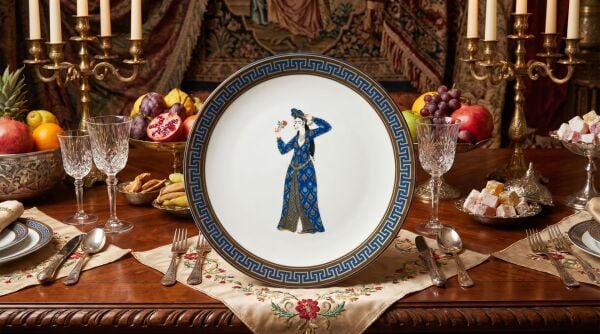 Bonna Porselen Mozaik Şehrazat Sultan 21 Cm Tabak
