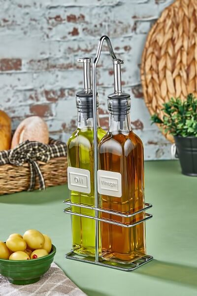 2 Lİ CAM YAĞDANLIK SOSLUK SET 250 ML