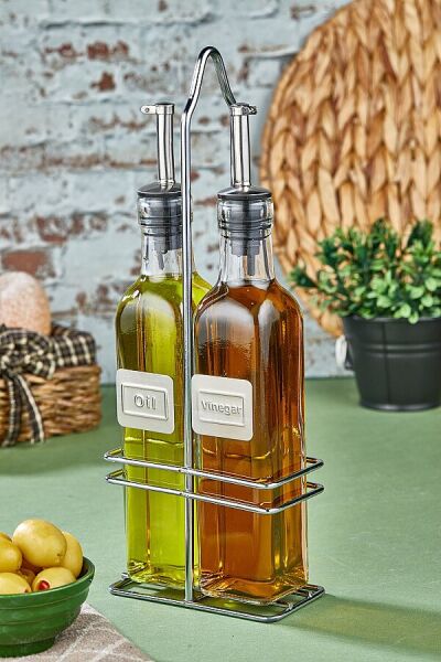 2 Lİ CAM YAĞDANLIK SOSLUK SET 500 ML