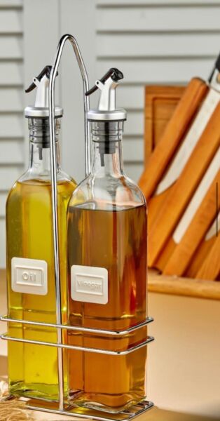 2 Lİ CAM YAĞDANLIK SOSLUK SET 500 ML