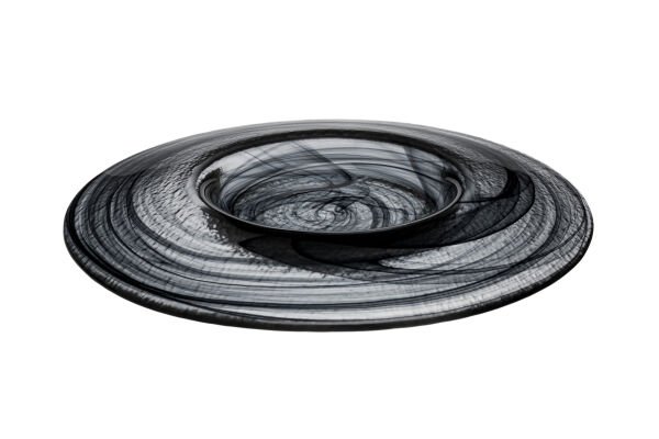 Arda Cam Çukur Tabak Estonia ALABASTER BLACK 28 cm