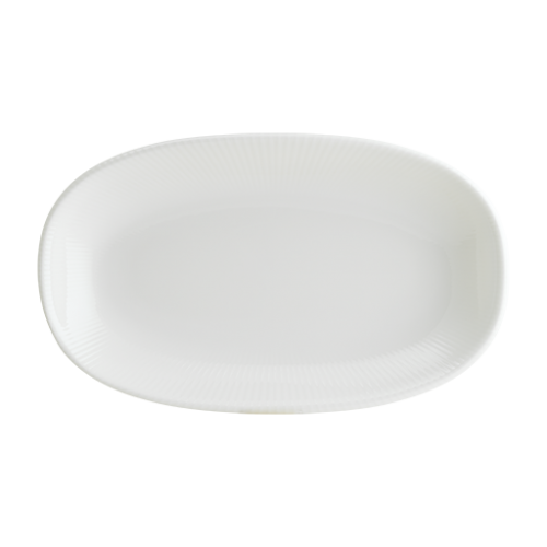 Bonna Porselen Iris White Gourmet Oval Kayık Tabak 24*14 cm