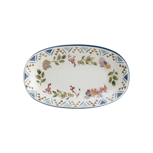 Bonna Porselen Spring Gourmet Oval Kayık Tabak 19*11 cm