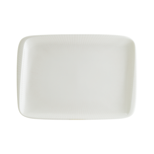 Bonna Porselen Iris White Moove Dikdörtgen Tabak 23*16 cm
