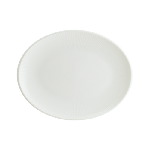 Bonna Porselen Iris White Moove Oval Tabak 31*24 cm